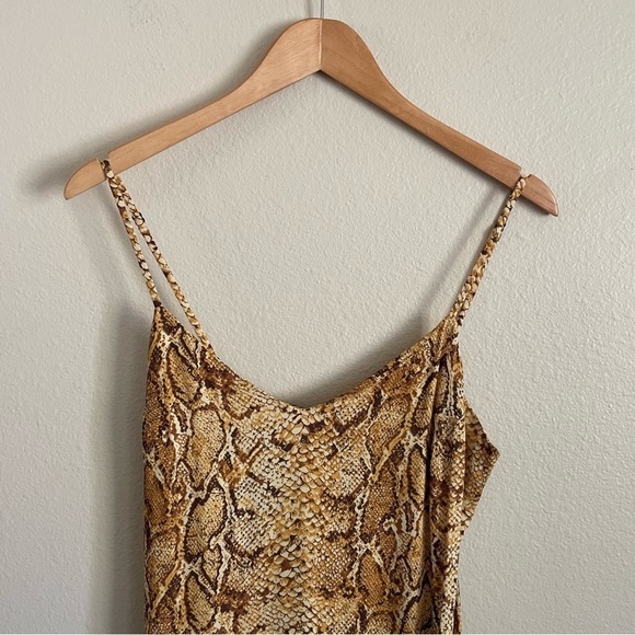 Reformation Crimini Boa Snake Print Slip Dress Size 6 - Picture 5 of 11